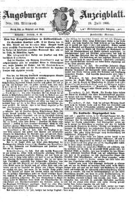 Augsburger Anzeigeblatt Mittwoch 18. Juli 1866