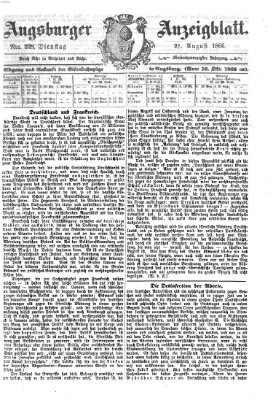 Augsburger Anzeigeblatt Dienstag 21. August 1866