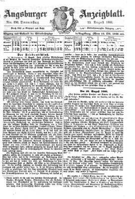 Augsburger Anzeigeblatt Donnerstag 23. August 1866