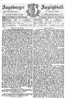 Augsburger Anzeigeblatt Samstag 25. August 1866