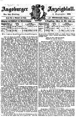 Augsburger Anzeigeblatt Freitag 7. September 1866