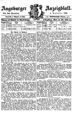 Augsburger Anzeigeblatt Samstag 8. September 1866