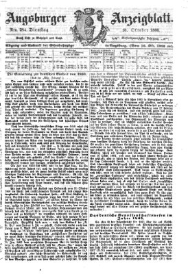 Augsburger Anzeigeblatt Dienstag 16. Oktober 1866