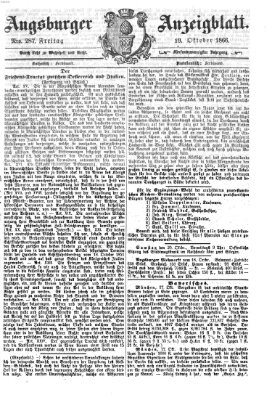 Augsburger Anzeigeblatt Freitag 19. Oktober 1866