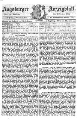 Augsburger Anzeigeblatt Freitag 26. Oktober 1866