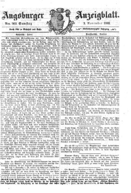 Augsburger Anzeigeblatt Samstag 3. November 1866