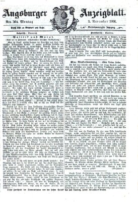 Augsburger Anzeigeblatt Montag 5. November 1866