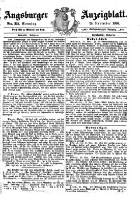 Augsburger Anzeigeblatt Sonntag 25. November 1866