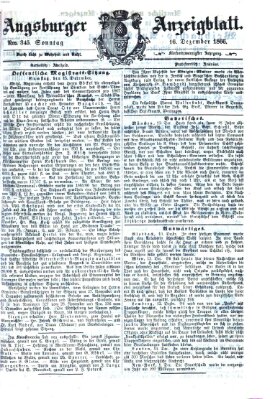 Augsburger Anzeigeblatt Sonntag 16. Dezember 1866