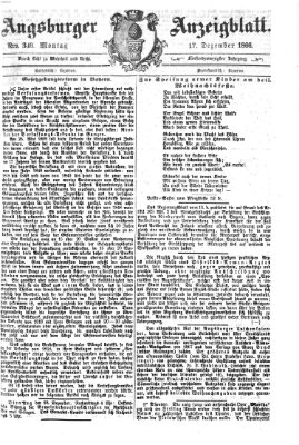 Augsburger Anzeigeblatt Montag 17. Dezember 1866