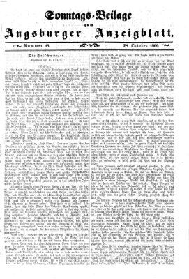 Augsburger Anzeigeblatt Sonntag 28. Oktober 1866