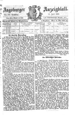 Augsburger Anzeigeblatt Samstag 13. Juli 1867