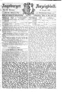 Augsburger Anzeigeblatt Montag 19. August 1867