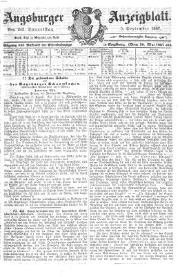 Augsburger Anzeigeblatt Donnerstag 5. September 1867