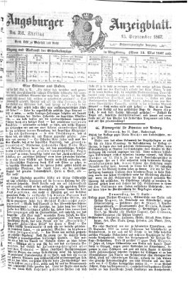 Augsburger Anzeigeblatt Freitag 13. September 1867