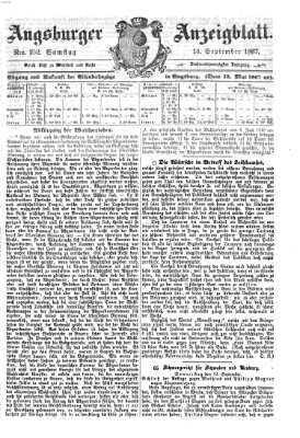 Augsburger Anzeigeblatt Samstag 14. September 1867