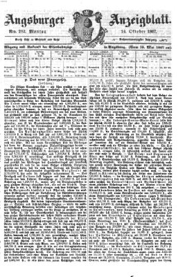 Augsburger Anzeigeblatt Montag 14. Oktober 1867