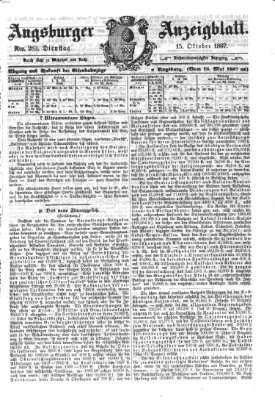 Augsburger Anzeigeblatt Dienstag 15. Oktober 1867