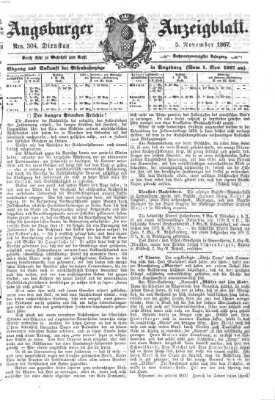 Augsburger Anzeigeblatt Dienstag 5. November 1867