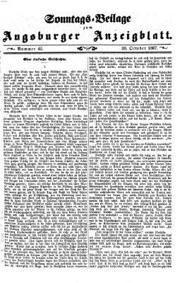 Augsburger Anzeigeblatt Sonntag 20. Oktober 1867