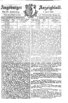 Augsburger Anzeigeblatt Donnerstag 9. Juli 1868