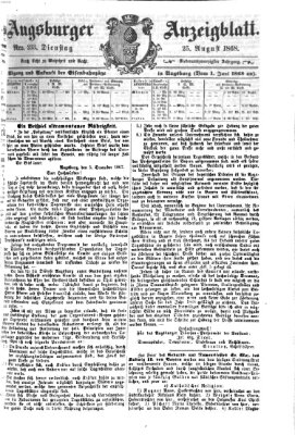 Augsburger Anzeigeblatt Dienstag 25. August 1868