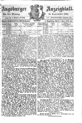 Augsburger Anzeigeblatt Montag 14. September 1868