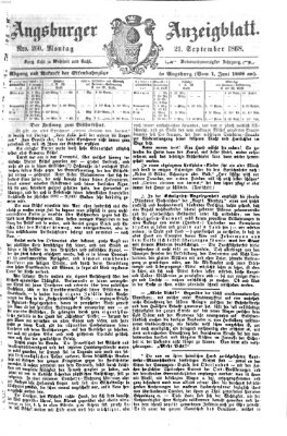 Augsburger Anzeigeblatt Montag 21. September 1868