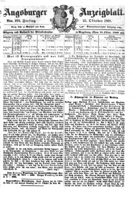 Augsburger Anzeigeblatt Freitag 23. Oktober 1868