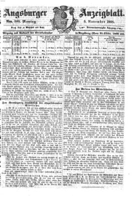 Augsburger Anzeigeblatt Montag 9. November 1868