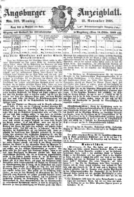 Augsburger Anzeigeblatt Montag 23. November 1868