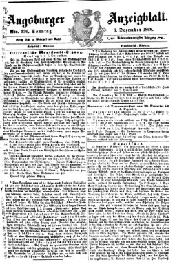 Augsburger Anzeigeblatt Sonntag 6. Dezember 1868