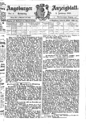 Augsburger Anzeigeblatt Sonntag 3. Januar 1869