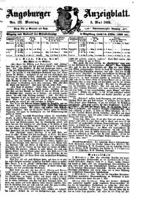 Augsburger Anzeigeblatt Montag 3. Mai 1869