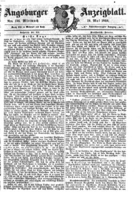 Augsburger Anzeigeblatt Mittwoch 19. Mai 1869