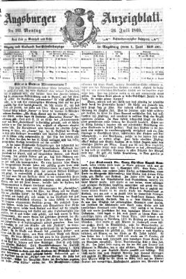 Augsburger Anzeigeblatt Montag 26. Juli 1869