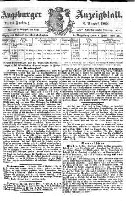 Augsburger Anzeigeblatt Freitag 6. August 1869