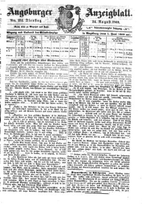 Augsburger Anzeigeblatt Dienstag 24. August 1869