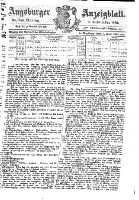 Augsburger Anzeigeblatt Montag 6. September 1869