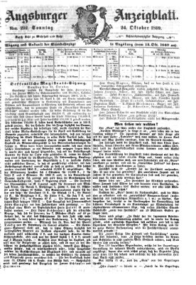 Augsburger Anzeigeblatt Sonntag 24. Oktober 1869