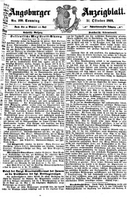 Augsburger Anzeigeblatt Sonntag 31. Oktober 1869