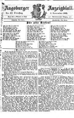 Augsburger Anzeigeblatt Dienstag 2. November 1869