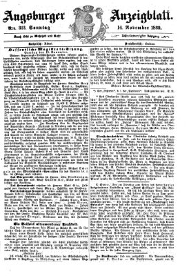 Augsburger Anzeigeblatt Sonntag 14. November 1869