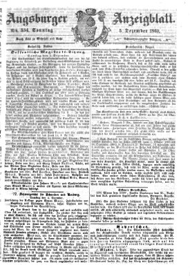 Augsburger Anzeigeblatt Sonntag 5. Dezember 1869