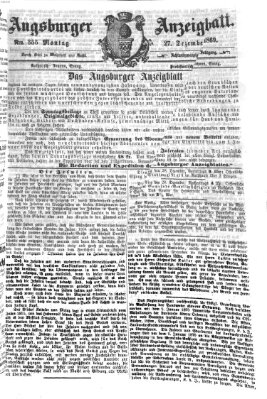 Augsburger Anzeigeblatt Montag 27. Dezember 1869