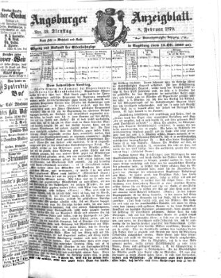 Augsburger Anzeigeblatt Dienstag 8. Februar 1870