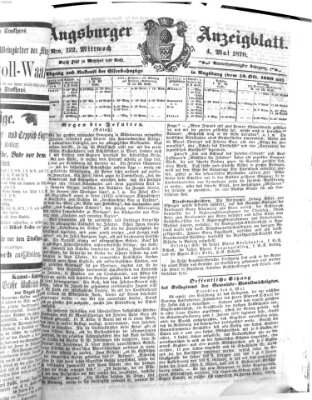 Augsburger Anzeigeblatt Mittwoch 4. Mai 1870