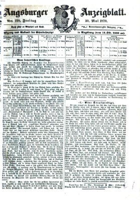 Augsburger Anzeigeblatt Freitag 20. Mai 1870