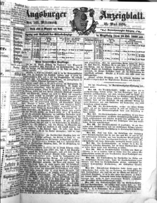 Augsburger Anzeigeblatt Mittwoch 25. Mai 1870