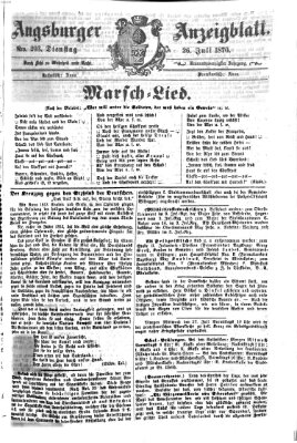 Augsburger Anzeigeblatt Dienstag 26. Juli 1870